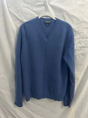 Men’s Lands End Light Blue Regular Medium 38-40 Cashmere Sweater • $60