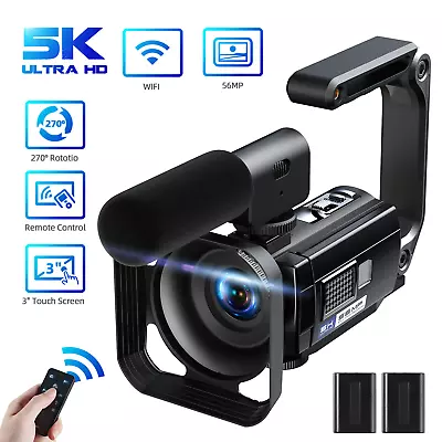 5K Video Camera Camcorder 16X Digital Zoom 56MP For YouTube Touchscreen Vlogging • $189.89