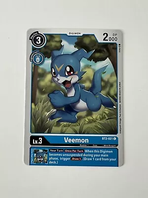 DIGIMON Card Game Veemon BT2-021 C Single Card NM • $1