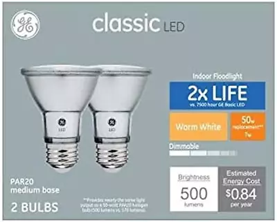 Classic 2-Pack 50 W Equivalent Dimmable Warm White Par20 LED Light Fixture L • $32.45