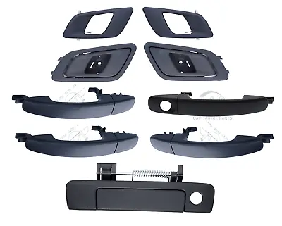 Set Of 9pcs Black Outer+Inner Door & Tailgate Handle For Ford Ranger PX 2011-20 • $229.50