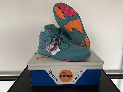 $365 • Buy Reebok Pump Omni Lite Lemar & Dauley Court Victory Twilight Retro Coral Blue