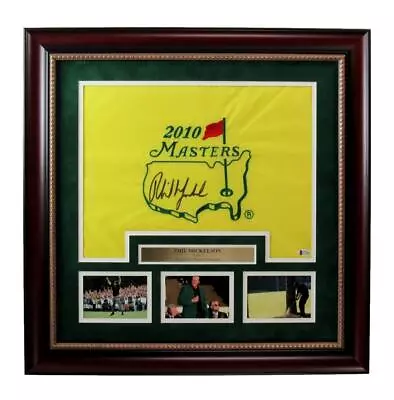 Phil Mickelson Signed/Auto 2010 Masters Pin Flag Framed Beckett 187172 • $499