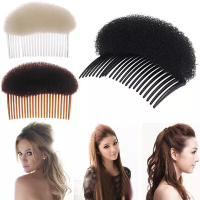 2pcs Bun Maker Women Hair Styling Tool Bump It Up Volume Hair Base Clip UK • £3.95