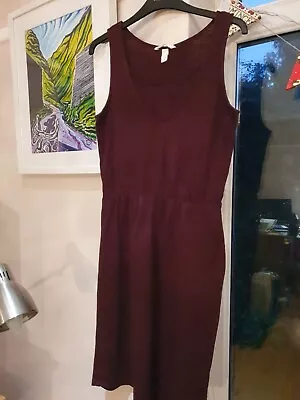 H&M Mama Breastfeeding /MATERNITY Dress Size Small (UK 10) MAROON  • £1.99