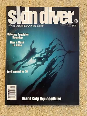 SKIN DIVER Magazine January 1976 Very Good Condition No Address Label SCUBA VGC • $14.86