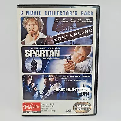 Wonderland (2003) + Spartan (2004) + Mindhunters (2004) DVD Val Kilmer Movie  • $9.71