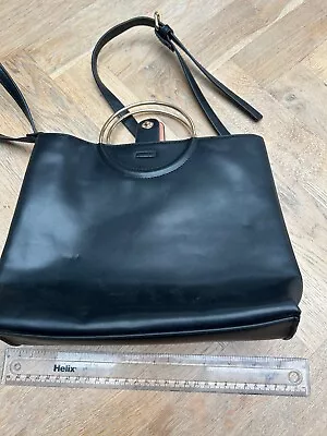 Small Black Leather Handbag In Great Condition - H&M • £0.99