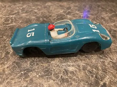 Vintage Marx Toys 1/32 Ferrari #15 Green Slot Car For Parts/Repair Headlights • $44.99