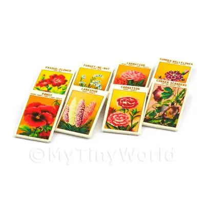 8 Mixed Dolls House Flower Seed Packets - Set 8 • £7.50