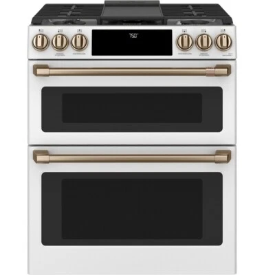 $2499.99 • Buy Cafe CGS750P4MW2 30 Inch Slide-In Smart Double Oven Gas Range In Matte White