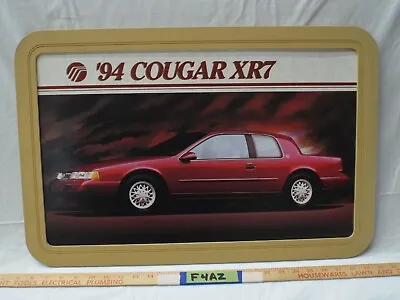 Framed Dealership Showroom Sign/Poster 1994 Mercury Cougar XR-7 94 Ford Dealer • $399.99