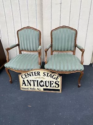 64732   Pair French Country Armchairs • $625