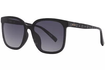 MCM MCM718SLB 004 Sunglasses Women's Black/Black Visetos/Grey Square Shape 65mm • $119.95