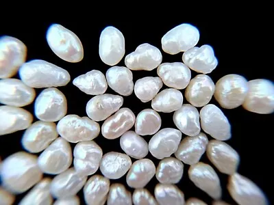 Vintage Baroque Cultured Loose Pearl Lot 65 Pc . 6 - 8.5 Mm Undrilled • $60
