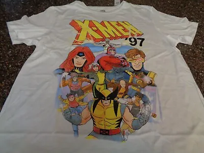 Marvel X-Men '97 Adult Large White SS T-shirt Wolverine Cyclops Brand New NWT • $21.99