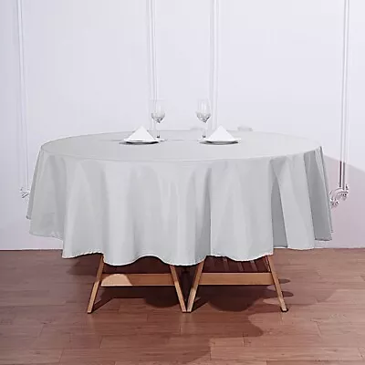 90-Inch Polyester Round Tablecloth Decoration Supplies Dinner Wedding Linens • $16.08