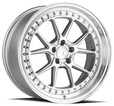 One 18x8.5 Aodhan DS08 5x120 +35   Flow Forged   Machined Silver Wheel • $249.75