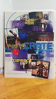 Taproot Slaves On Dope  Crate Blue Voodoo Guitar Amps  Print Ad 11 X 8.5  E1 • $8