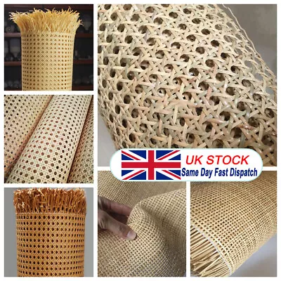 Natural Dried Rattan Braided Sheet Cane Webbing Material DIY Repair Chair Rattan • £169.99