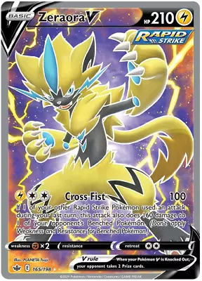 Zeraora V (165/198) [Sword & Shield: Chilling Reign] • $16.96