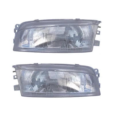 Headlights Front Lamps Pair Set For 97-02 Mitsubishi Mirage Sedan Left & Right • $78