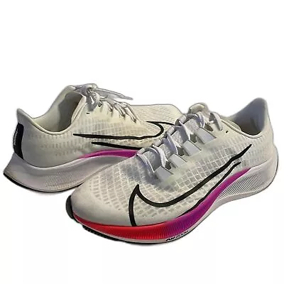 Nike Air Zoom Pegasus 37 BQ9646 Running Shoe Men's Size 11 White Rainbow • $45