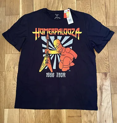 The Simpsons Homer Homerpalooza Guitar 1996 Tour Men’s T-shirt XL X Large NEW • £12.99
