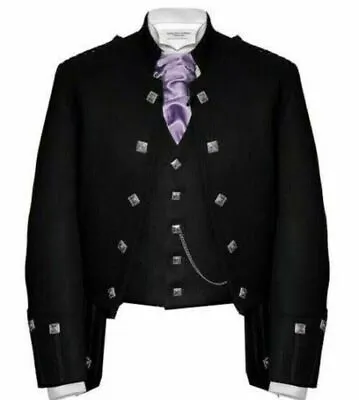 Scottish Men's Doublet Kilt Jacket With Vest Military Sherrifmuir Doublet Jacket • $59.99