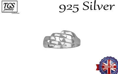 Solid Silver 925 Ladies Ring UK Handmade Size Available+ Gift Bag • £12.99