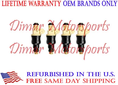 Set Of 4 OEM Fuel Injectors FITS 1990-1993 VOLVO 240 2.3L • $89.18