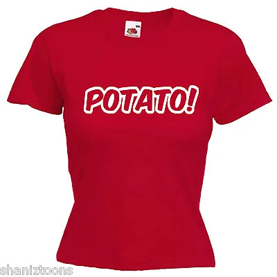 Potato Keith Lemon Inspired Ladies Lady Fit T Shirt 13 Colours Size 6 -16  • £9.49