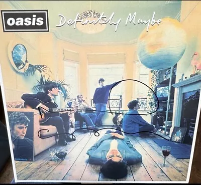 Noel Gallagher Signed Oasis Vinyl Definitely Mybe In Mint Condition  • £240