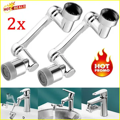 2x 1080° Rotatable Multifunctional Extension Tap Kitchen Sink Faucet • £6.99