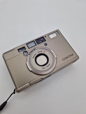£180 • Buy Contax Tix T Ix APS Point & Shoot Film Camera Carl Zeiss 28mm F/2.8 Lens In Case