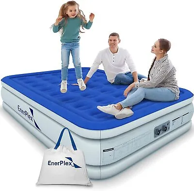 $79.95 • Buy EnerPlex Air Mattress With Built-in Pump King Double Height Inflatable Mattress