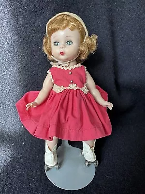 1958 Roller Skater Felt Beanie 8” Madame Alexander Kins Doll Red Dress Skating • $175