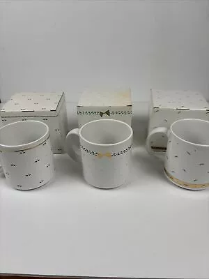 Vtg Michel And Company Christmas Mugs Vintage 80s Coffee Mug (3) Assorted NOS • $29.74