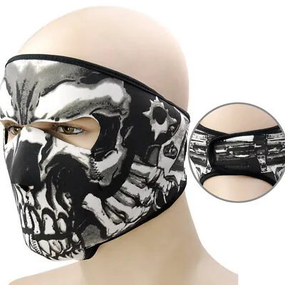 Skull Full Face Mask Warm Motorcycle Snowboard Biker Neoprene Snow Face Cover • $7.99