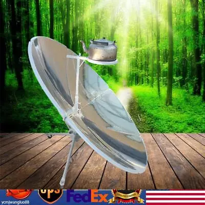 59  Parabolic Solar Cooker Outdoor Camping Cooking Boil Water Sun Oven 800-1000℃ • $78