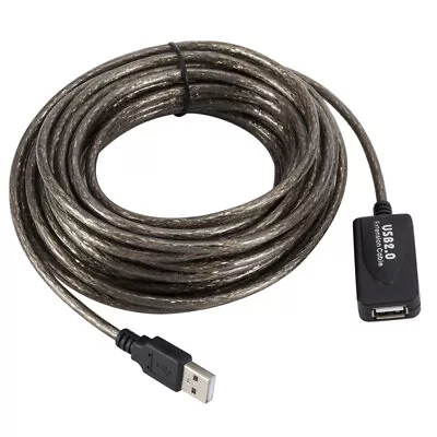 $20.47 • Buy 5/10/15/20M USB 2.0 Active Repeater Male To Female Extension Cable Adapter Cord