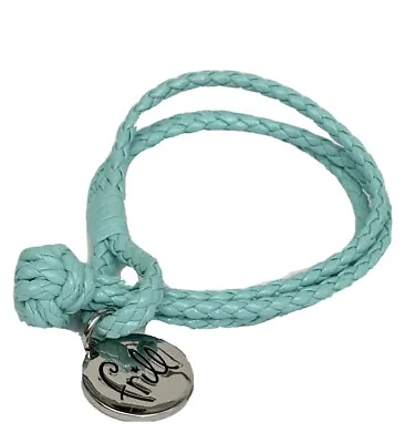 Vera Bradley Frill Collection Braided Charm Bracelet In Turquoise • $13.99