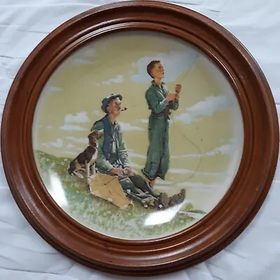 Norman Rockwell 14  Framed  SPRING-SOARING SPIRITS 10  Plate. • $12