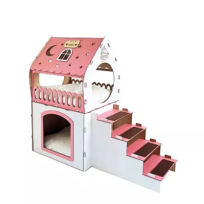 Wooden Pet House Two Storey Rabbit House Cat House Modern Pet House Qprpet • $99