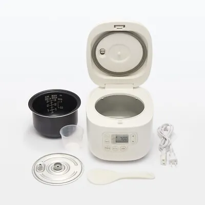 MUJI MJ-RC3A3 Rice Cooker White W/Rice Scoop Holder | Can Cook 3 Cups Of Rice • $106.99