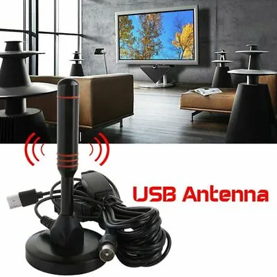 TV Antenna Indoor Outdoor Digital HD Freeview Aerial Ariel With Magnetic Base • £9.99
