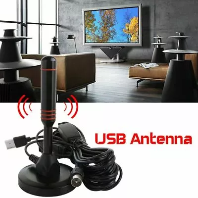 TV Antenna Indoor Outdoor Digital HD Freeview Aerial Ariel With Magnetic Base • £9.99