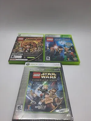 $14.99 • Buy Microsoft Xbox 360 Lego Game Bundle Lego StarWars Harry Potter Indiana Jones +
