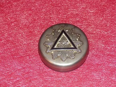 [Freemason Masonic Masonry] Box Silver Metal Symbols Masonic France Diam • $181.63