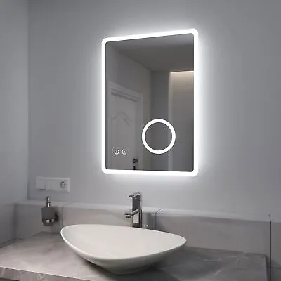 EMKE Bathroom LED Mirror Lights With Bluetooth Shaver Socket Demister 500 X 700 • £110.99